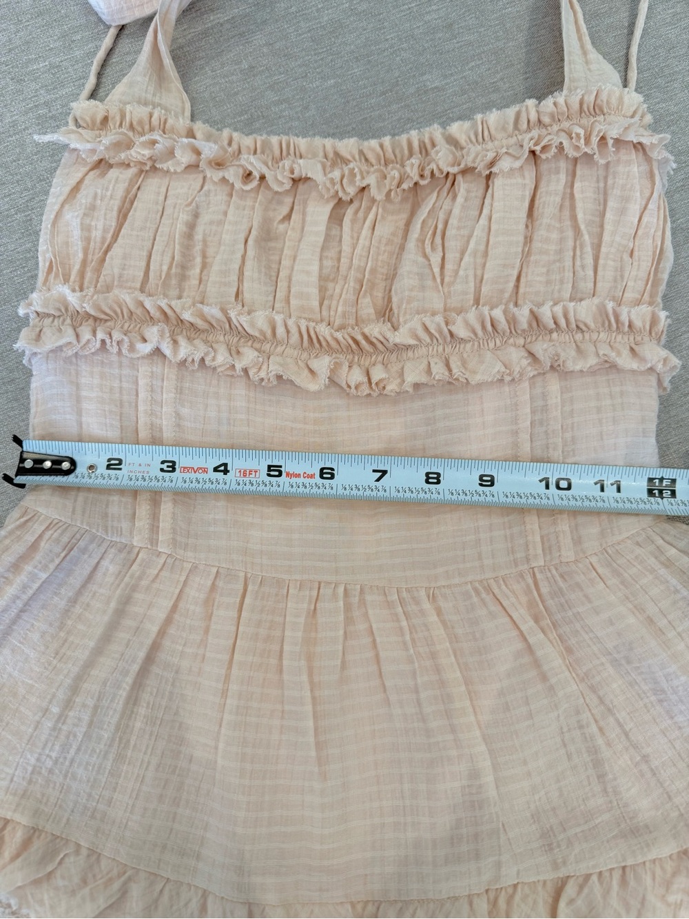 Light Blush Ruffle Tie-Strap Sundress - Picture 4 of 4